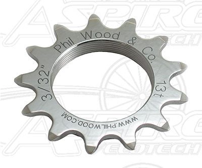 Phil Wood Track Cog - 3/32 inch - Stainless Steel- 13t